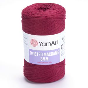 Pletací příze YarnArt TWISTED MACRAME 3mm 781 bordó, jednobarevná, 250g/195m