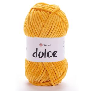 Pletací příze YarnArt DOLCE 853 oranžovo-žlutá, efektní, 100g/120m